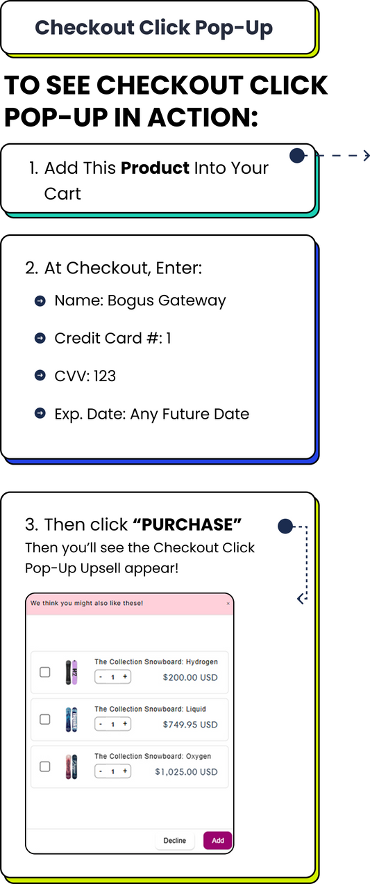 Checkout-click Popup Upsell